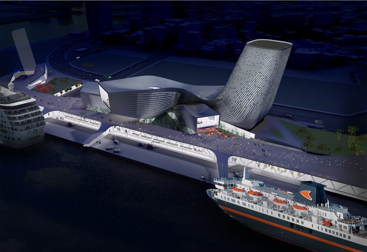 高雄港埠旅運中心完工模擬圖