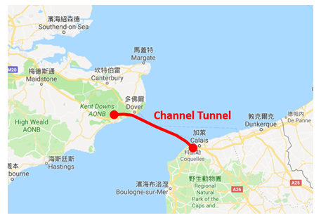 英法海底隧道示意