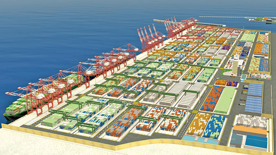 高雄港第七貨櫃中心模擬圖